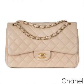 Chanel Classic flap bag Cream Leather ref184168  Joli Closet